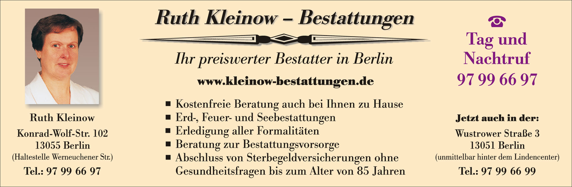 Ruth Kleinow-Bestattungen