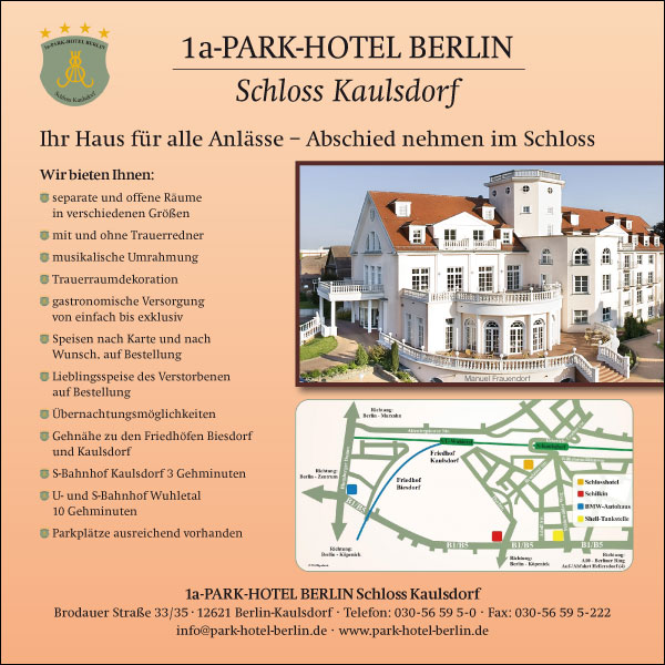 1a-PARK-HOTEL BERLIN – Schloss Kaulsdorf